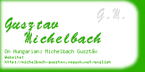 gusztav michelbach business card